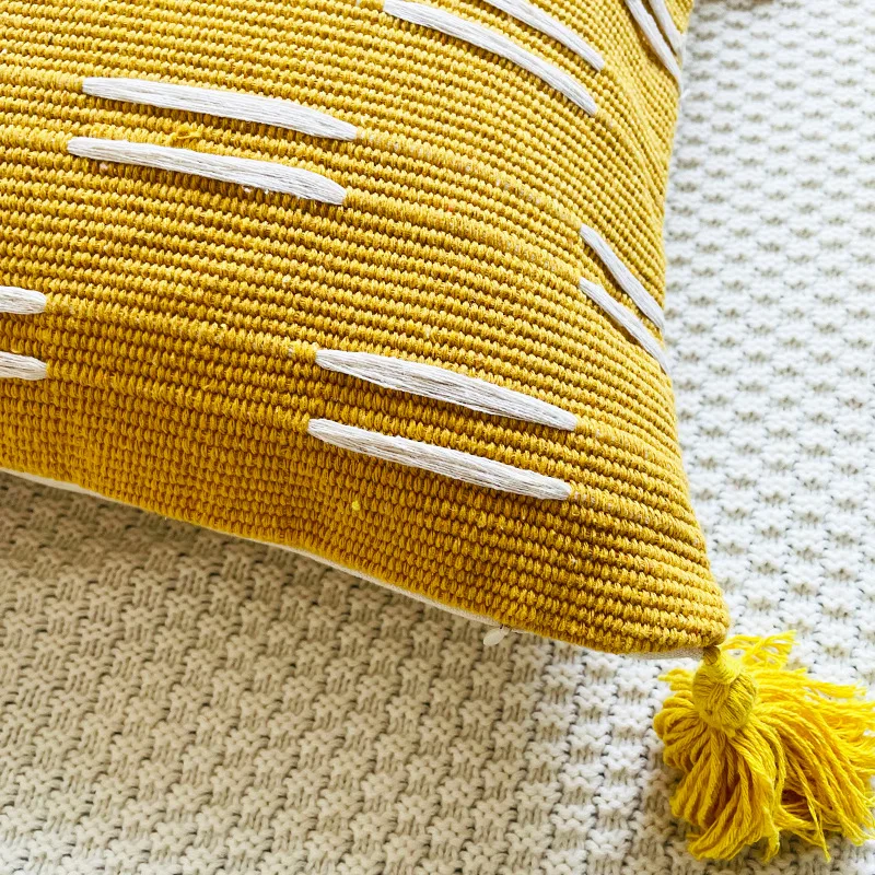 Оптовая продажа на заказ nordic галстук из жаккардовой ткани открытом воздухе накидка для подушки домашний декор диван 18 'в стиле бохо декоративная наволочка декоративные