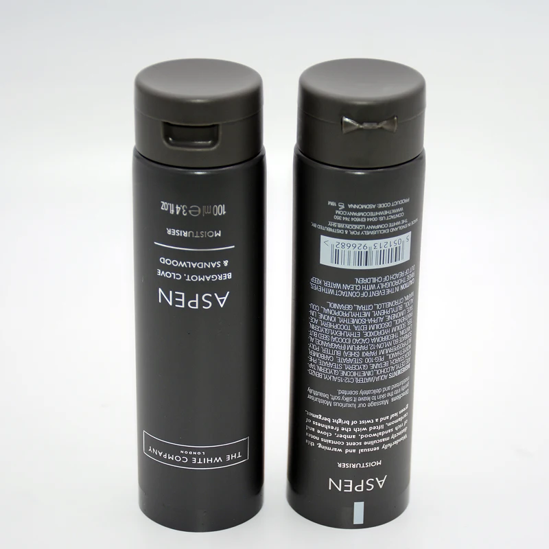 100ML 100G Moisture Face Cream Facial Cleanser Tube Matte Gloss Black with Flip Top Cap