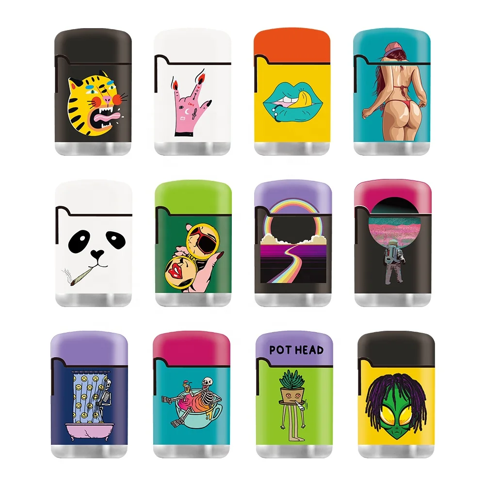 ZENGAZ ZL-3 POS Box Smoke Shop Premium Cool Design Printed Tobacco Jet Torch Cigar Lighter