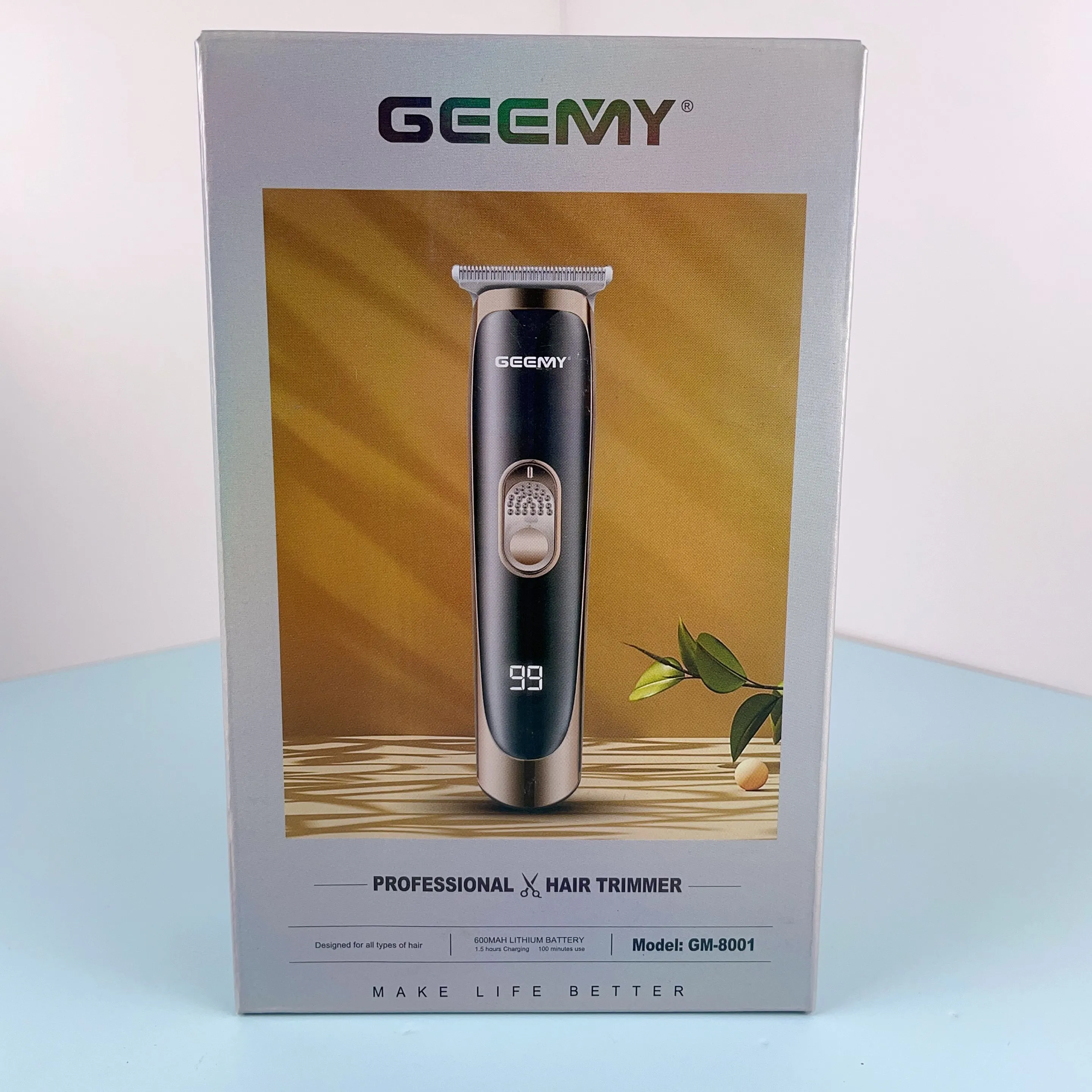GM-8001 GEEMY 6500 об/мин триммер с нулевым вырезом со светодиодным дисплеем перезаряжаемая машинка для стрижки волос