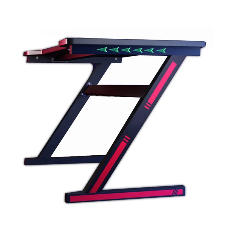 Прямая Продажа с фабрики современный компьютерный стол для киберспорта 63-дюймовый высококачественный металлический двухпалубный компьютер домашнего офиса и спальни