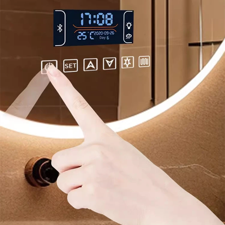 Luxury look mirror intelligent design LED light with bluetooth speaker