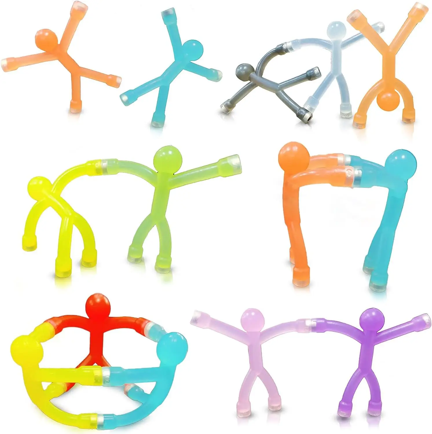 Refrigerator Magnetic Toy for Keychain Holder Magnetic Toys-Men-People Colorful Kids Travel Toys for Refrigerator Magnets