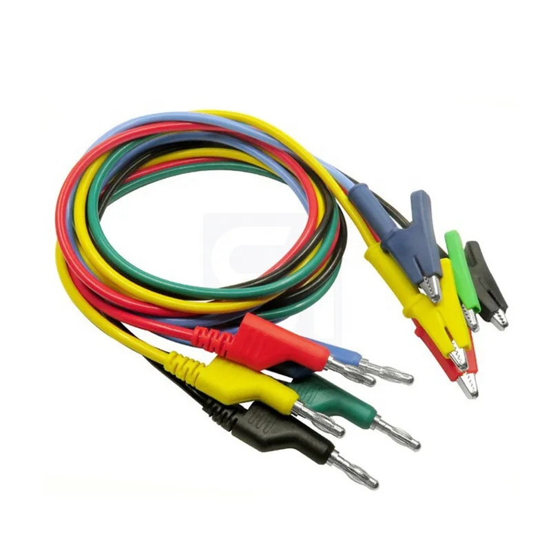 Никелевый зажим типа «крокодил» с штабелируемым банановым штекером 4 мм