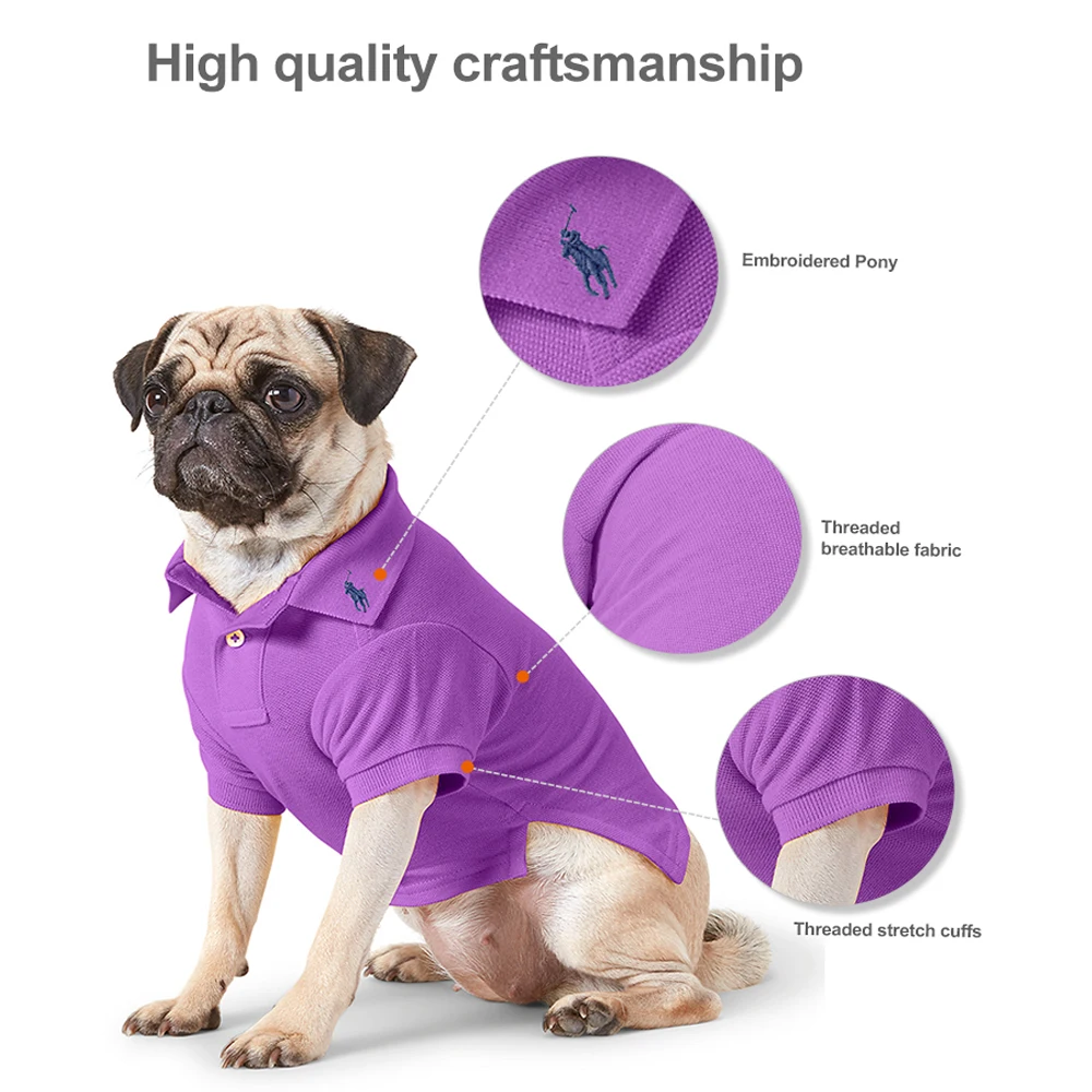 Striped Linen Wear Snoop Cotton Large Dogs Printed Polo Plain Dog Blank Custom Pet Clothes Dog T Shirts