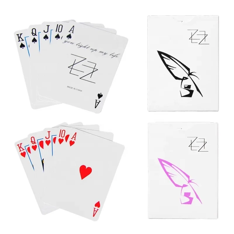 WJPC-Custom Paper Anime Nude Cartoon Poker Deck Trading Wholesale Dropshipping Recycled 280gsm Blue Core Playing Card Paper