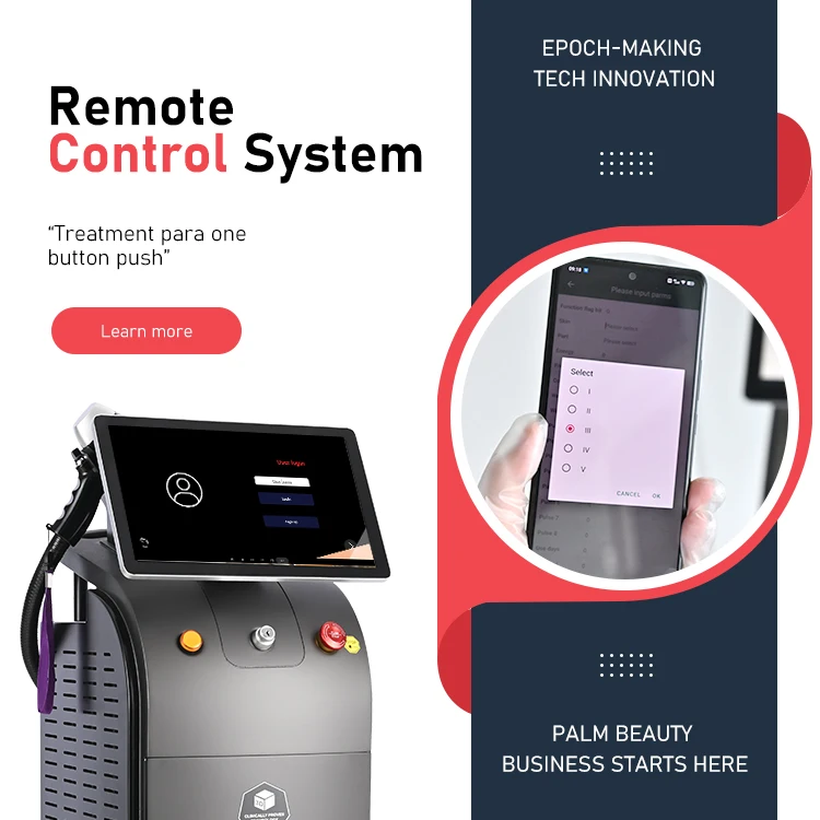 Supplier Opt Diode Laser Painless Hair Remover Golden 2024 New 755nm 808nm 1064nm  Stationary 15.6 Inch Screen Arrival