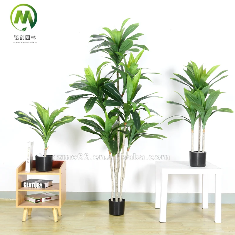 Wholesale artificial Brazilian Iron high simulation bonsai plants Iron  plants decoration for home office with pot