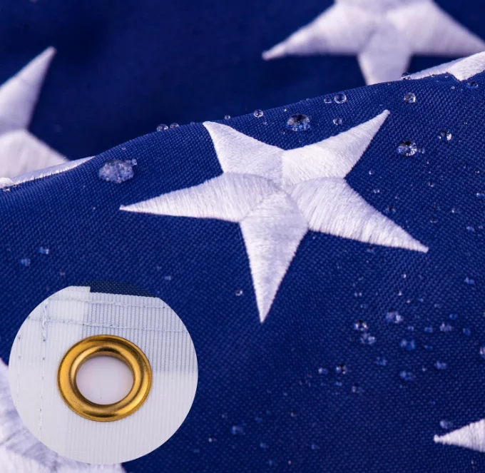 300D polyester National Flags USA Embroidered Stars Deluxe Heavy Duty Flag Customs Designs