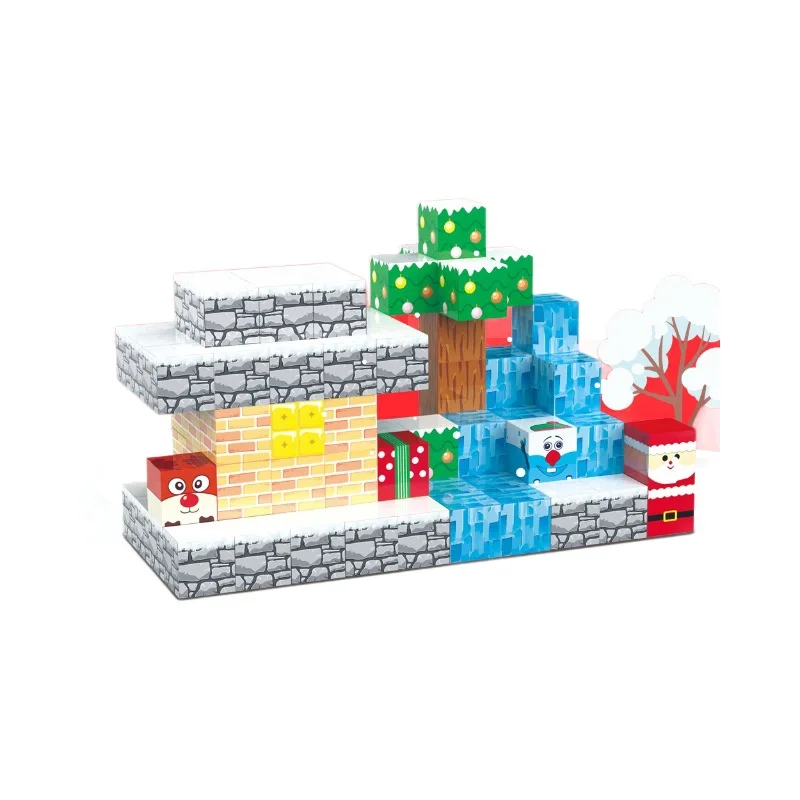 New Item 96pcs  Christmas Gifts DIY STEM Educational Toy Creative Magnetic Cubes Magnetic Building Blocks for Kids