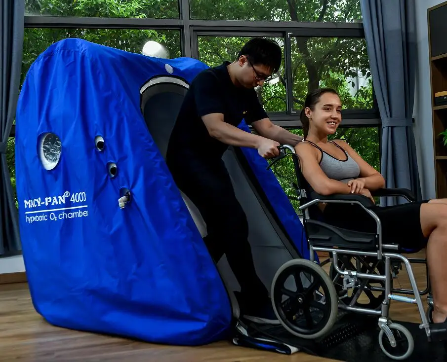 macypan hbot MC4000n soft sitting type multi person hyperbaric oxygen therapy chamber manufacturers for home use
