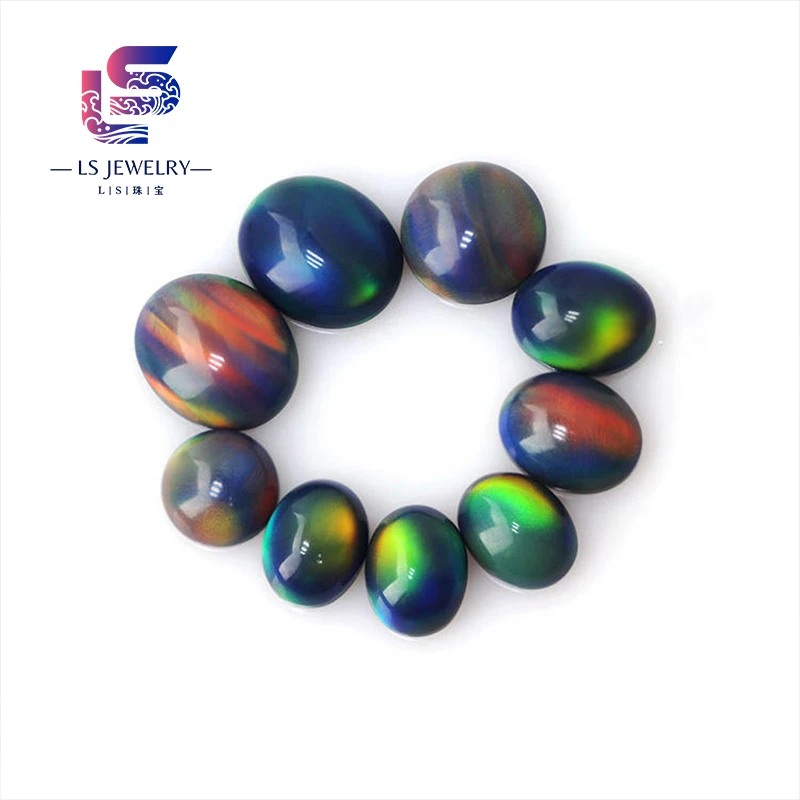 Opal Stone Good Price Shaped Smooth Synthetic White Created Opal Jewelry Setting Jewelry Oval Cabochon Shape Flat Bottom