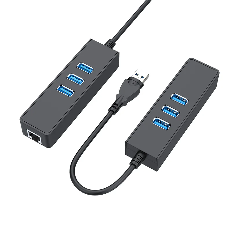 Portable Usb 3.0 Hub Ethernet Adapter For Laptop Pc Usb Lan Adapter Wired Usb 3.0 To Gigabit Ethernet Rj45 Lan