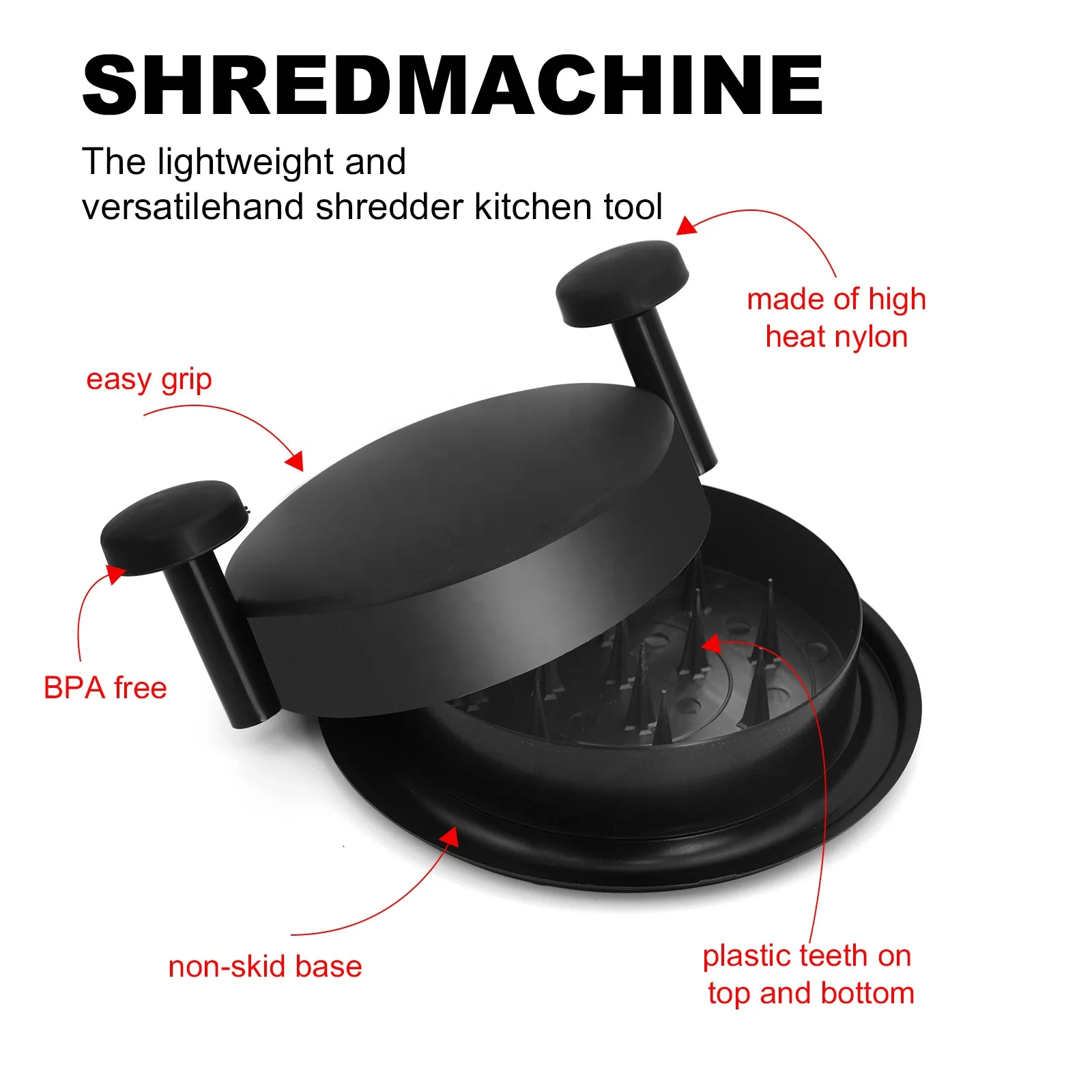 Shred машина лучше чем медвежьи когти измельчитель мяса для вытянутой свинины говядины курицы многофункциональный