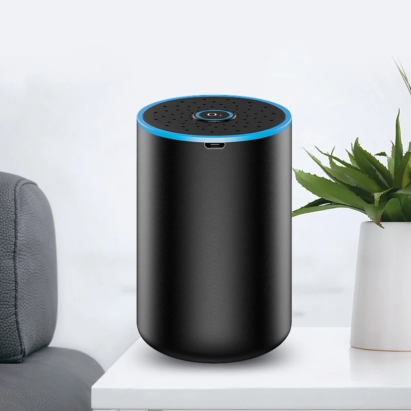 Small Desktop Car PM2.5 Air Purifier Round Portable UV Air Purifier Ozone Air Purifier