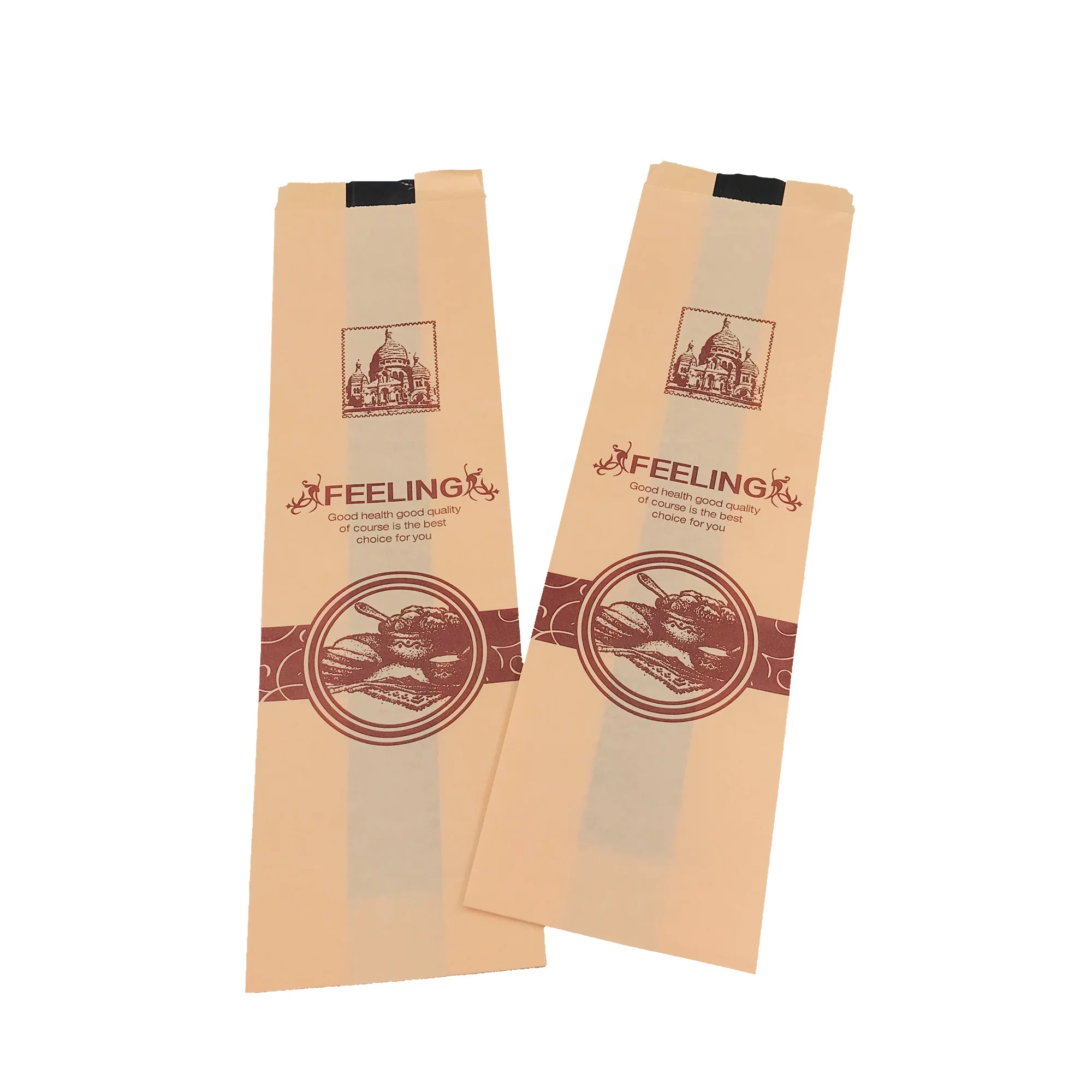 
Food Industrial Use Kraft Paper Food Bag for Bread Packaging for Store 