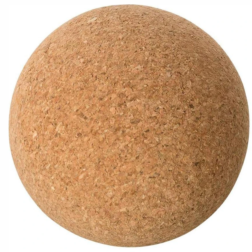 Custom high density laser logo large wooden cork yoga ball moq 1pcs