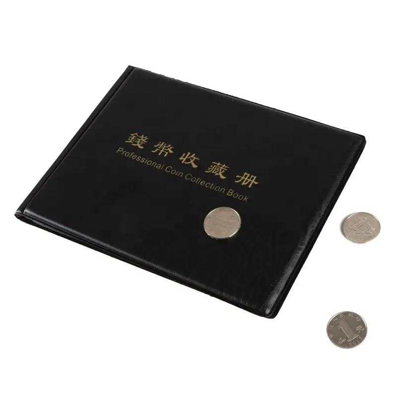 2023 pu leather coin album 10 pages 120 pockets  commemorative coin medallions badges collection book coin album