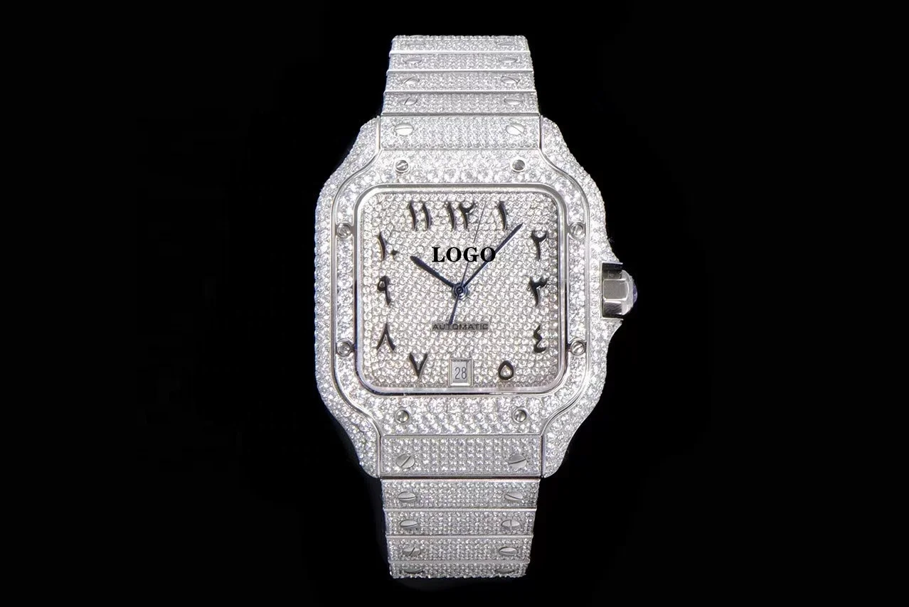 Diver mechanical Watch 39.8MM 2824 movement QuickSwitch WSSA0013 Luxury brand two-color VVS icy gypsophila diamond Watches