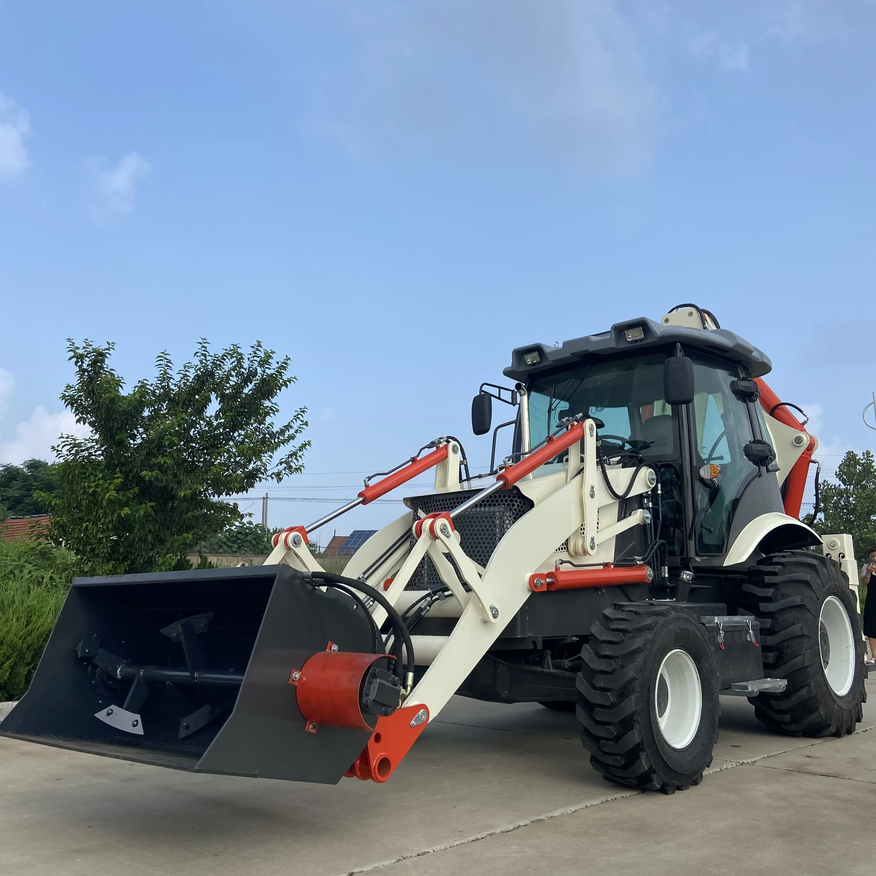 Yaweh 958-65 New Style Engineering Machine Hydraulic Tractor Front Mini Loader Backhoe Wheel YUCHAI Engine Water Pump Loader 360