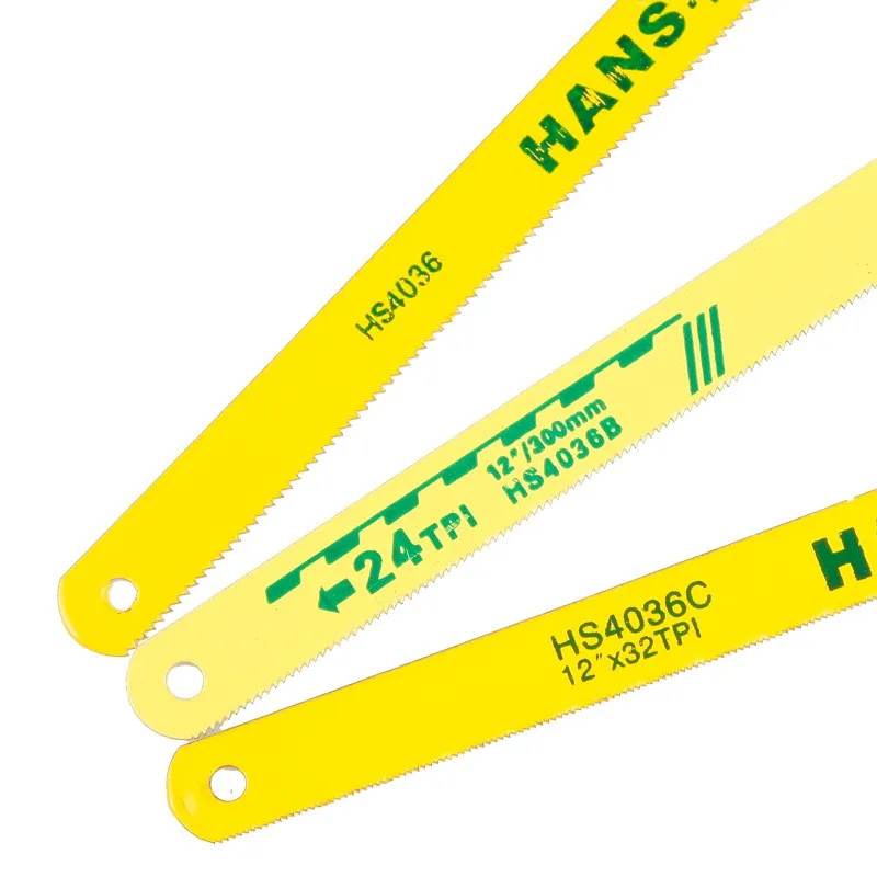 12 in High Carbon Steel Hacksaw Blades 32TPI Replacement High Speed Steel Safe Flex Hacksaw Frame Blades