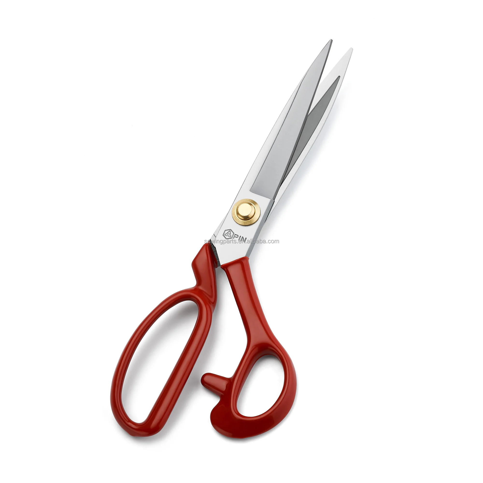 PIN Scissors for garment and cloth tailor scissors made of High manganese steel sharp red color 9 10 11 12 inch