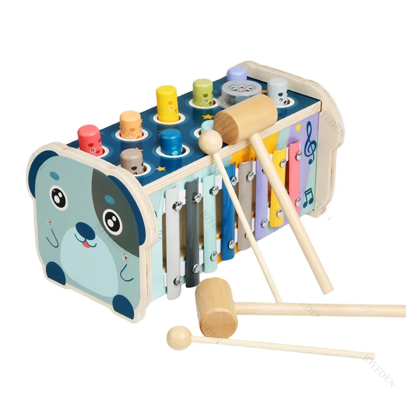 New style colorful indoor game Baby Educational wooden whack-a-mole toys with music for kids