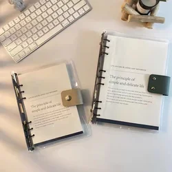 Custom Refill  Loose Leaf 9 ring Binder Notebook Personal Planner Cover With Magnetic Buckle Closure For Black Paper Notebook
