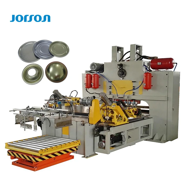 JORSON CNC H-type Sheet Feed Press For Metal Round Lids Top Bottom Spray Aerosol Cone And Dome End Making Machine