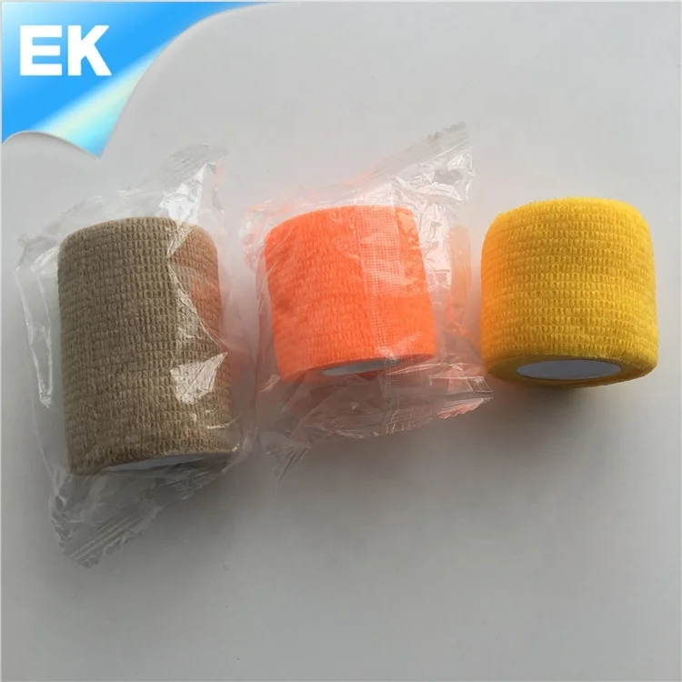 Disposable colored cohesive bandage with CE/ISO 13485