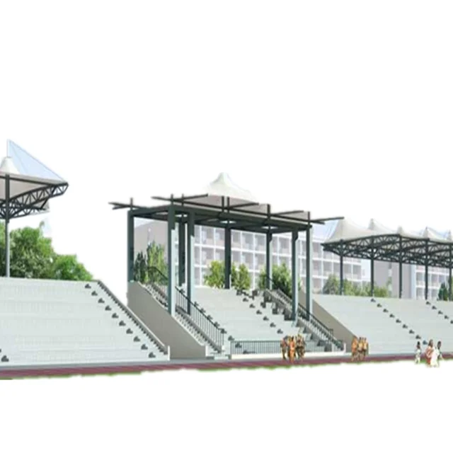 
PTFE Tensile Membrane Structure Gym stadium Canopy Roofing hot sale high quality roof structure for school hospital wareshouse 