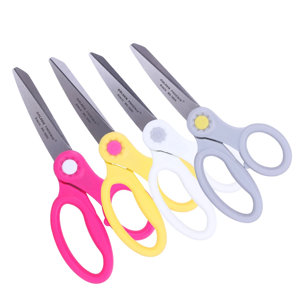 Newest 6 Inch Stainless Steel Paper Cutting Craft Scissors Office Scissors Stationery Kids Scissors