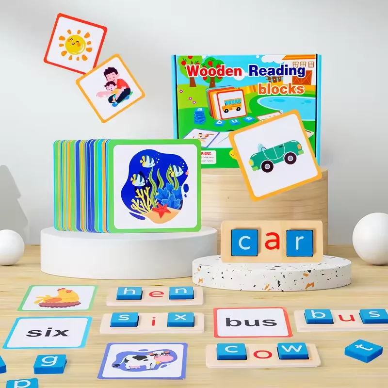 Custom Early Learning Children Fruit Alphabet Animals Colorful Cognitive Flash Cards Set For Kids Family Education