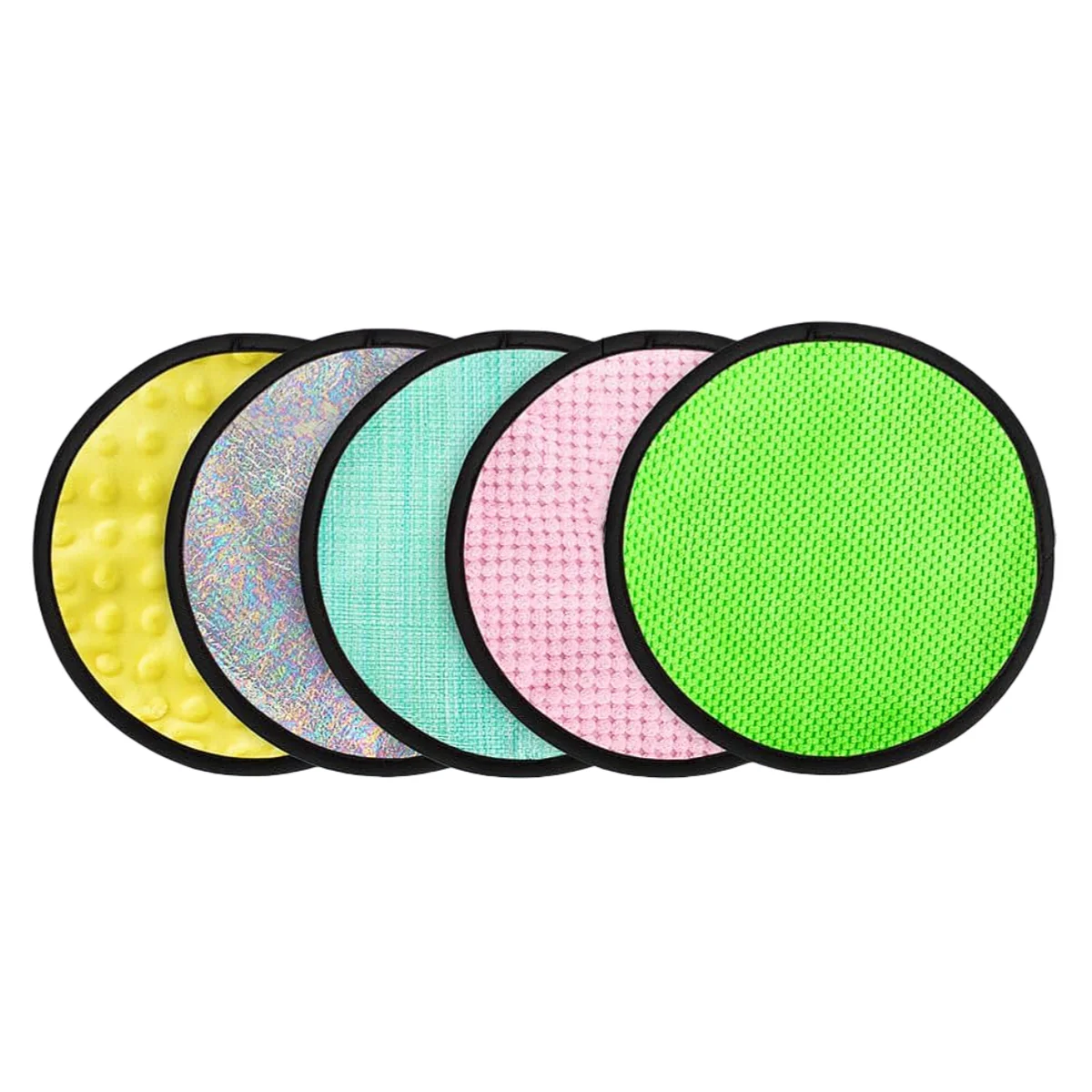 16 Set Round Sensory Mini Mats Textured Sensory Tiles Sensory Toys Tactile Sensory Walls  Autistic Children Babies Toddlers