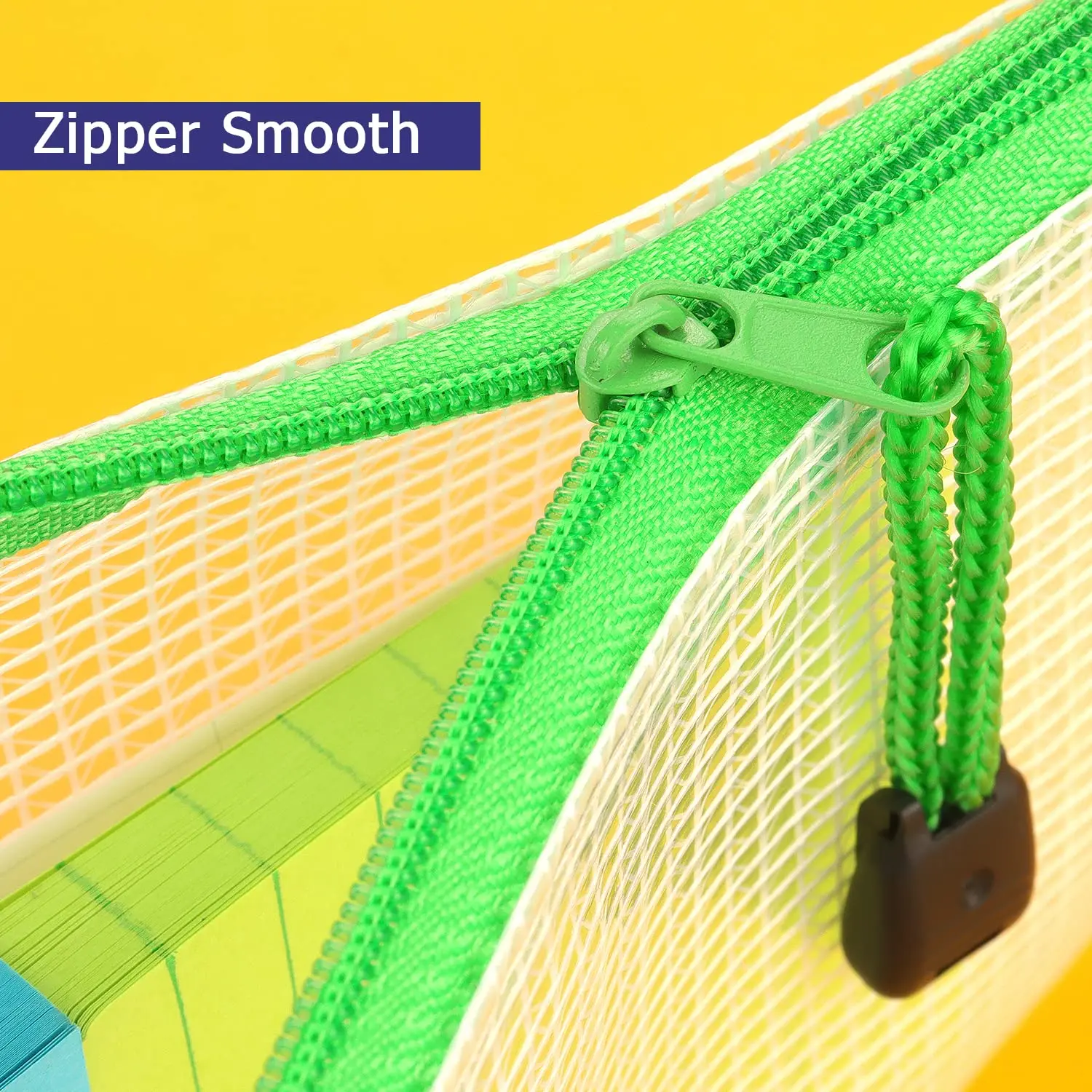 Transparent PVC Office Supplies Bags A6 Size Custom Logo Zipper Clear Plastic Bag Pencil Case for School Tools