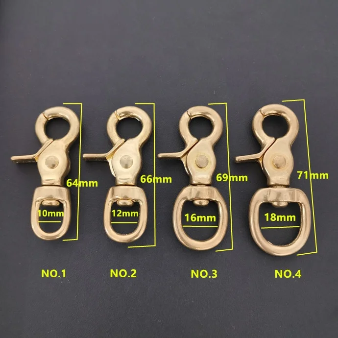 solid brass swivel trigger snap hook clip brass carabiner for dog leash