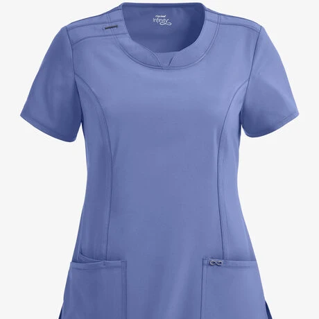 Hot Sale New Designs 3 Pockets Medical Nurse Scrub Uniforms for Hospital Staff Top Clothing Black Print Cotton