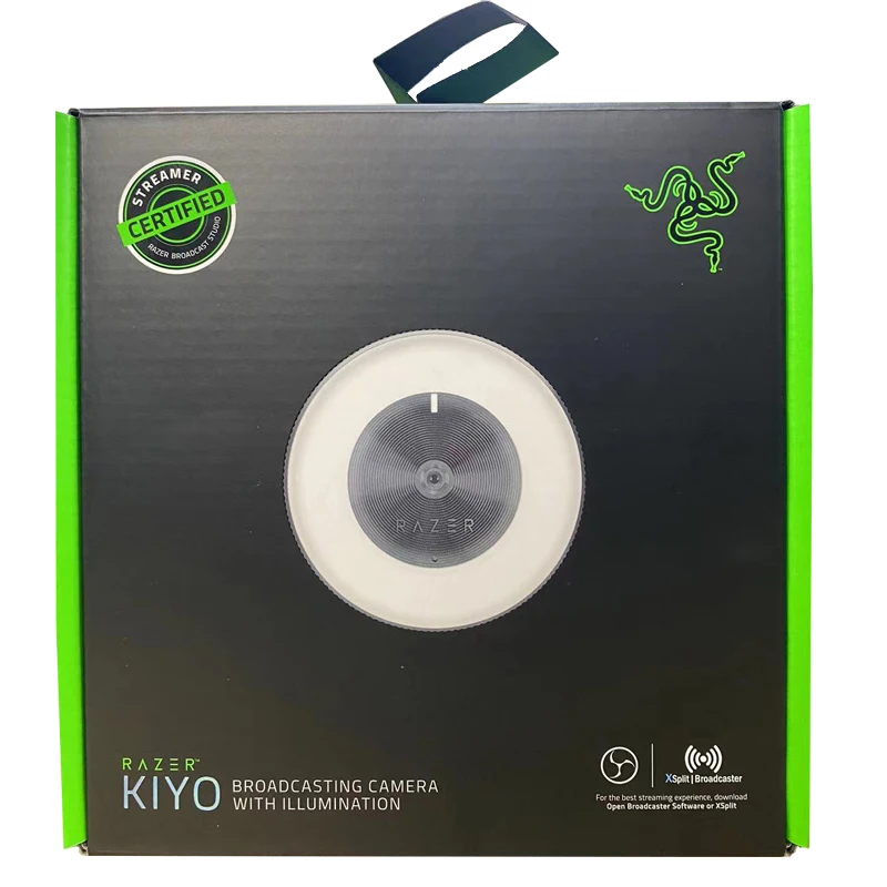 Original Razer Kiyo 1080P 4MP HD Desktop Streaming Camera Webcam with Multi-step Ring Light Lamp for Tik Tok