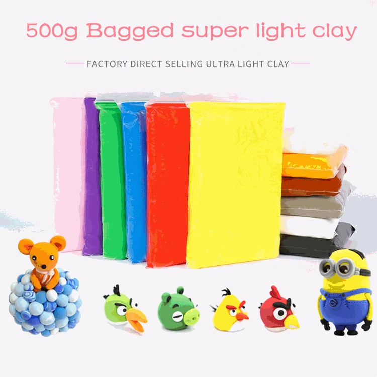 Super Light Soft Clay Diy Toys Children Educational Air Dry Polymer Plasticine Safe Colorful Light Clay Toy Gift To Kids