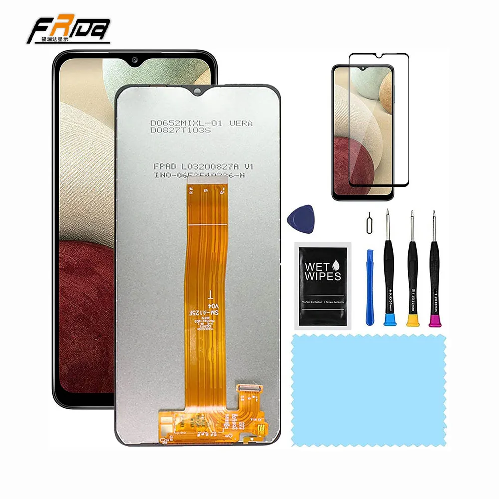 6.5 inch black color Galaxy A12 mobile phone LCD Screen Replacement Touch Display Digitizer Assembly for Samsung Galaxy A12