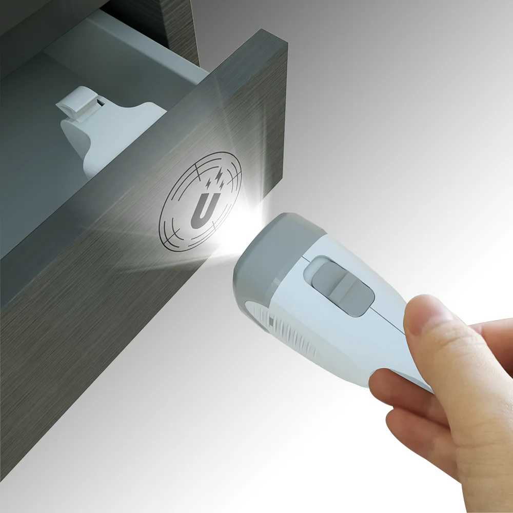 OEM Magnetic Baby Child Kids Safety Lock Magnetic Locking System Drawer Cabinet Cupboard Magnetic Lock with Key.