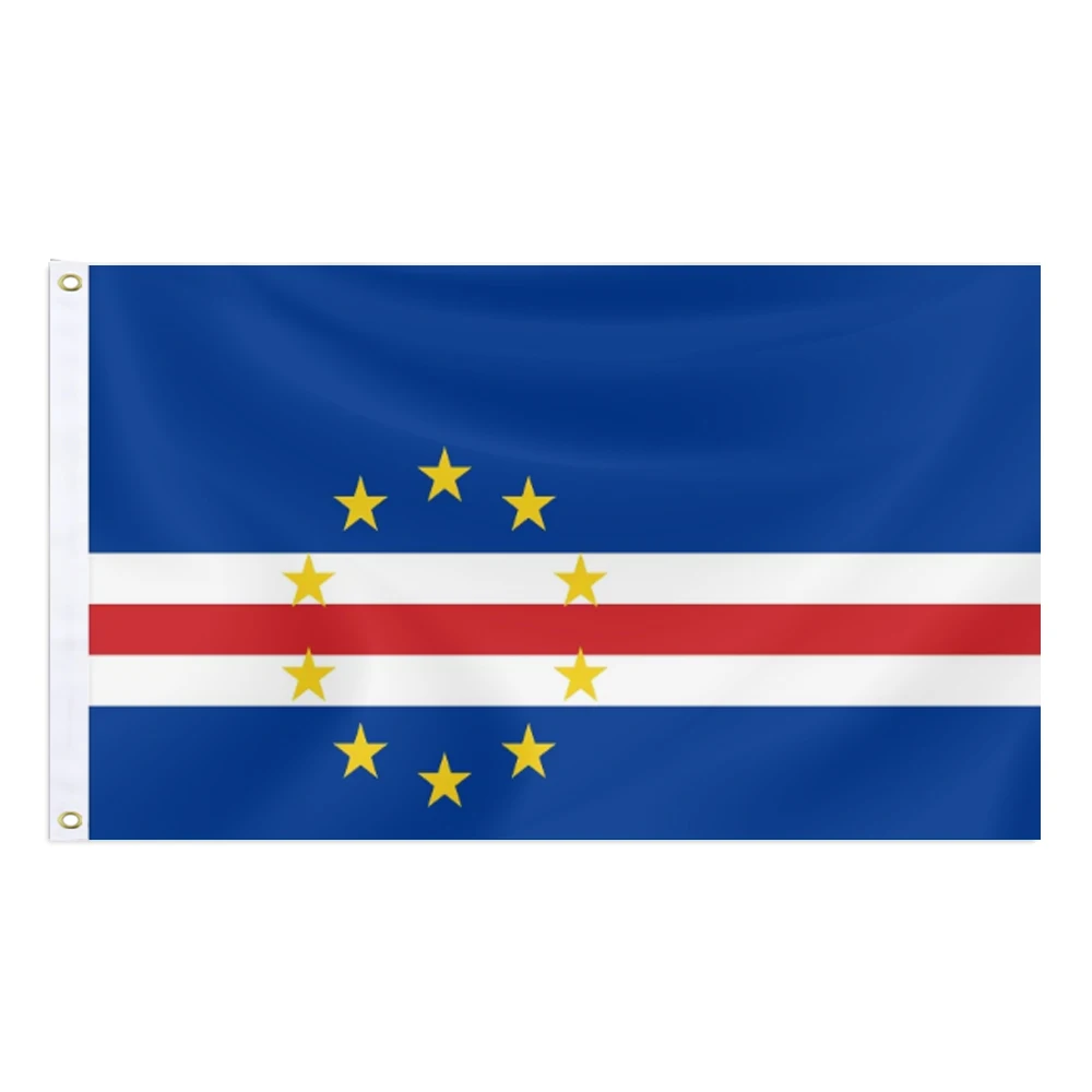 Custom Printed Single-sided 3x5ft Cape Verde Flag, Customizable for All National Banners and Display Flags.