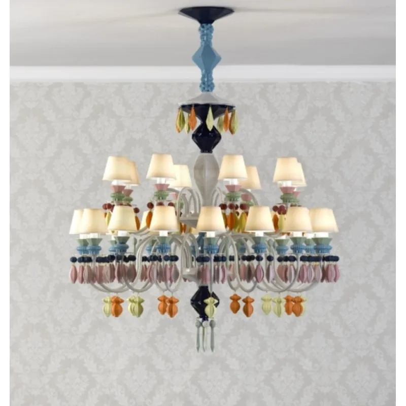 Creative Colorful Decorative Customize High Quality Custom  Chandelier  For Hotel Hall Castle Villa Lobby Foyer