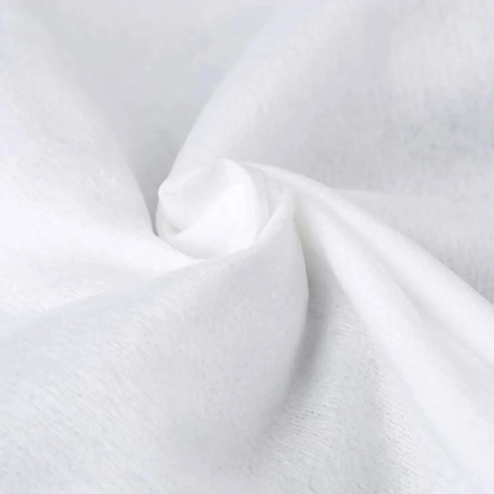 Disposable White Lightweight Plain Spunlace Non-woven Fabric for Wet Wipes Used Soft  Spunlace Nonwoven Fabric Roll