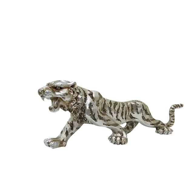 Factory Sale Life Size Aggressive Panther Animal Sculptures Art Resin Sculptures For Home Decorations