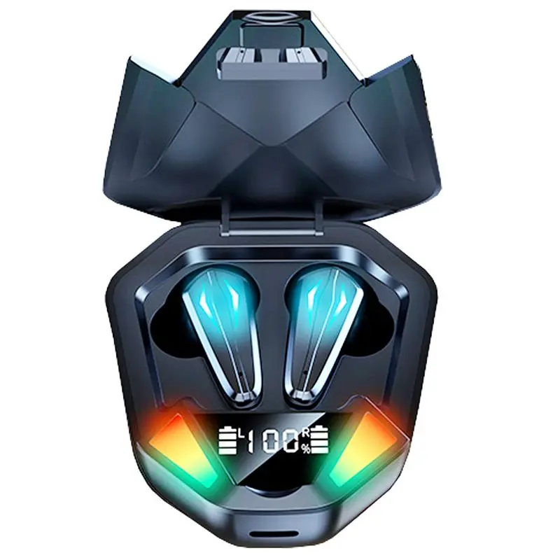 2021 TWS X6 Low Delay Gaming True Wireless Earbuds Music Game Earphone With Colored Led Lights Audifonos Gamer Tws Baja Latencia