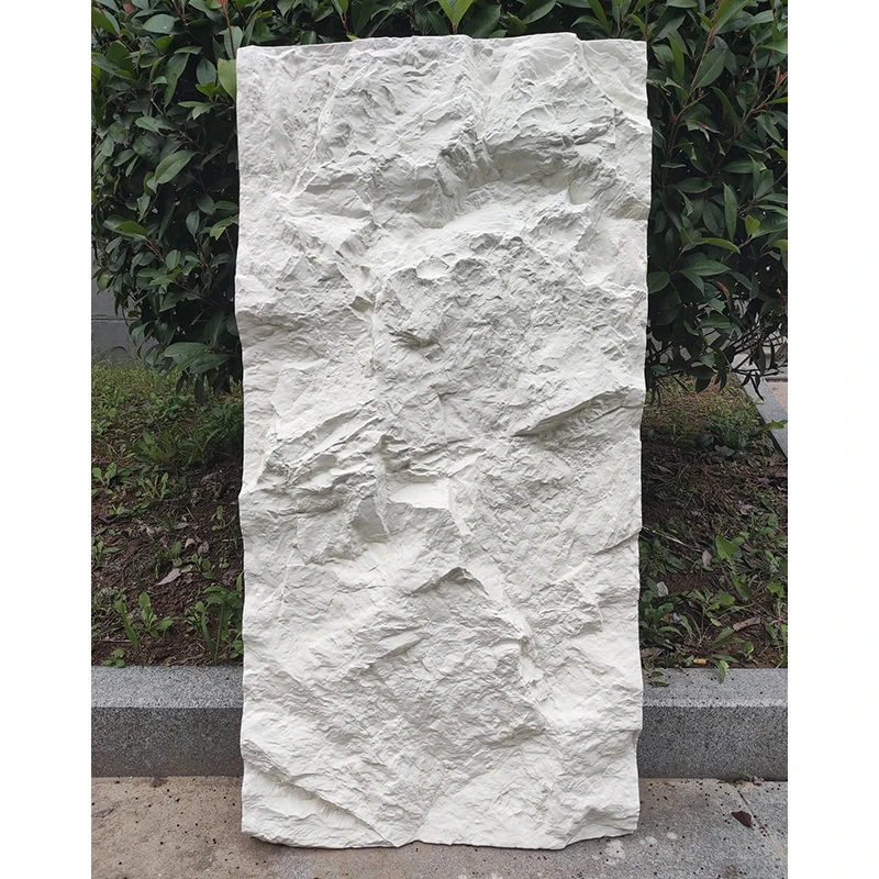 Wholesale Light weight Artificial Pu stone wall panel big slab rock stone board exterior wall decor