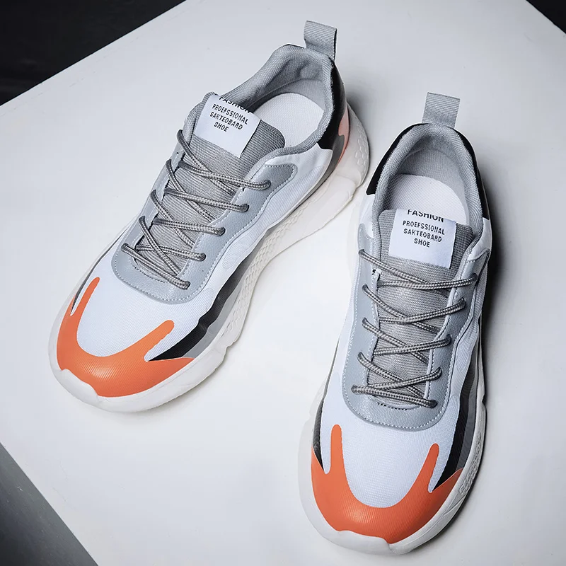 Hot sale lightweight flat men sports shoes mens sneakers