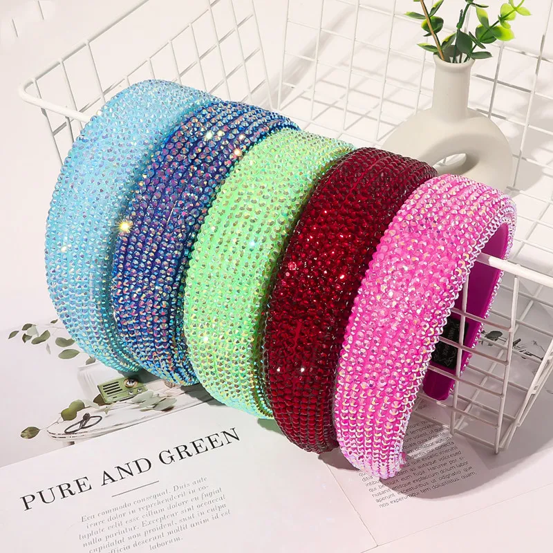 Hair accessories wholesale custom fashion luxury headbands women hairbands bling rhinestone baroque crystal headband