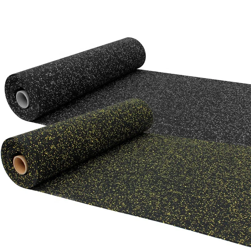Custom gym rubber floor mat Roll commercial gym flooring epdm high density gym rubber flooring